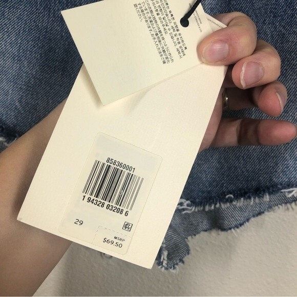 Levi's Premium Big E 501 Micro High Rise Super Short Button Fly Jean Shorts 29 - Picture 7 of 12